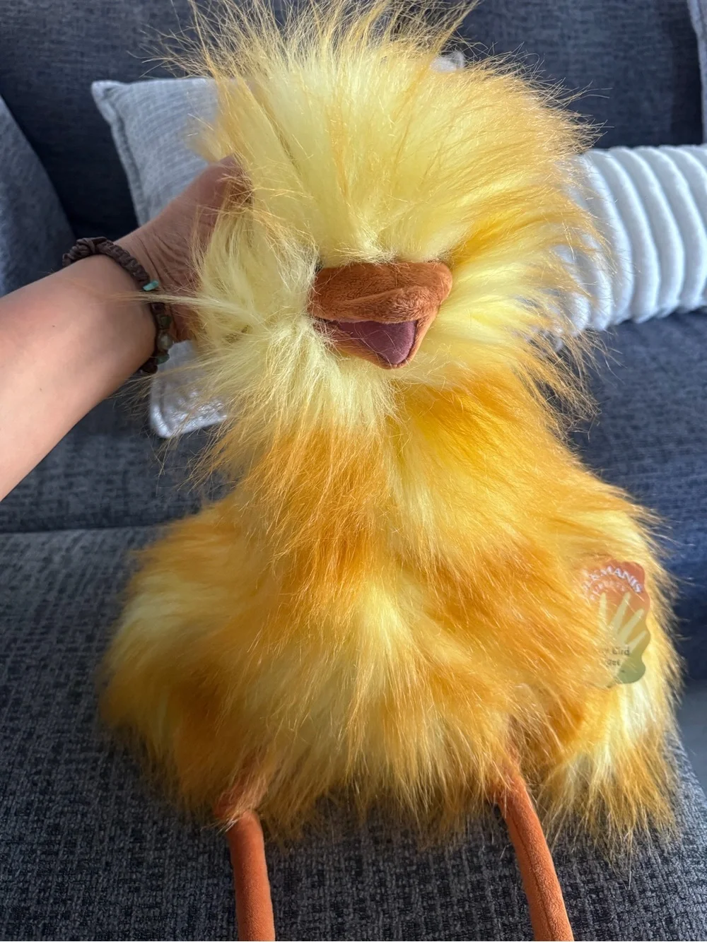 Yellow Plush Bird Hand Puppet for Playtime